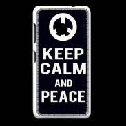 Coque Nokia Lumia 530 Keep Calm Peace Noir