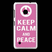 Coque Nokia Lumia 530 Keep Calm Peace Rose