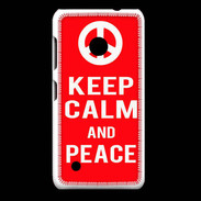 Coque Nokia Lumia 530 Keep Calm Peace Rouge