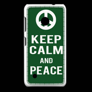 Coque Nokia Lumia 530 Keep Calm Peace Vert