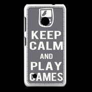 Coque Nokia Lumia 530 Keep Calm Play games Gris
