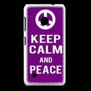 Coque Nokia Lumia 530 Keep Calm Peace Violet