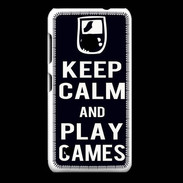 Coque Nokia Lumia 530 Keep Calm Play games Noir
