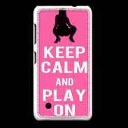 Coque Nokia Lumia 530 Keep Calm Play on Rose