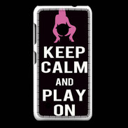 Coque Nokia Lumia 530 Keep Calm Play on Noir