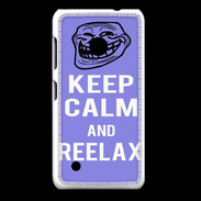 Coque Nokia Lumia 530 Keep Calm Reelax Bleu