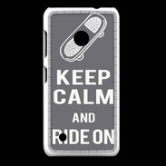 Coque Nokia Lumia 530 Keep Calm Ride on Gris