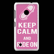 Coque Nokia Lumia 530 Keep Calm Ride on Rose