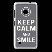 Coque Nokia Lumia 530 Keep Calm Smile Gris