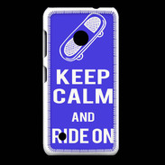 Coque Nokia Lumia 530 Keep Calm Ride on Bleu