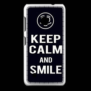 Coque Nokia Lumia 530 Keep Calm Smile Noir