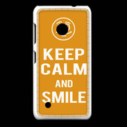 Coque Nokia Lumia 530 Keep Calm Smile Orange