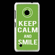 Coque Nokia Lumia 530 Keep Calm Smile Vert