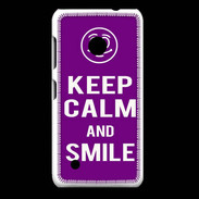Coque Nokia Lumia 530 Keep Calm Smile Violet