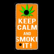 Coque Nokia Lumia 530 Keep Calm Smoke it Orange
