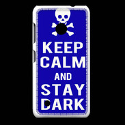 Coque Nokia Lumia 530 Keep Calm Stay dark Bleu
