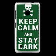 Coque Nokia Lumia 530 Keep Calm Stay dark Vert