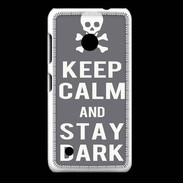 Coque Nokia Lumia 530 Keep Calm Stay dark Gris