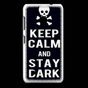 Coque Nokia Lumia 530 Keep Calm Stay dark Noir