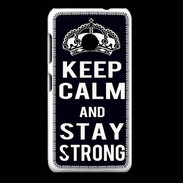 Coque Nokia Lumia 530 Keep Calm Stay strong Noir