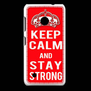 Coque Nokia Lumia 530 Keep Calm Stay Strong Rouge