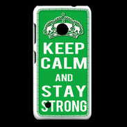 Coque Nokia Lumia 530 Keep Calm Stay strong Vert