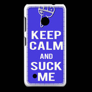 Coque Nokia Lumia 530 Keep Calm Suck me Bleu