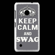 Coque Nokia Lumia 530 Keep Calm Swag Gris