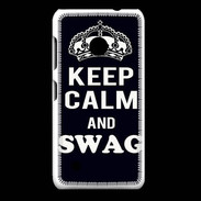 Coque Nokia Lumia 530 Keep Calm Swag Noir