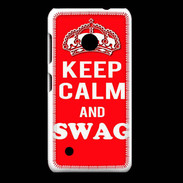 Coque Nokia Lumia 530 Keep Calm Swag Rouge