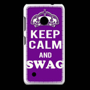 Coque Nokia Lumia 530 Keep Calm Swag Violet