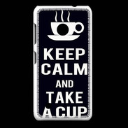 Coque Nokia Lumia 530 Keep Calm Take a cup Noir