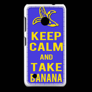 Coque Nokia Lumia 530 Keep Calm Take Banana Bleu