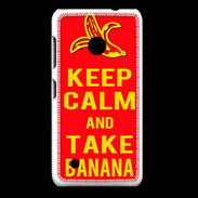 Coque Nokia Lumia 530 Keep Calm Take Banana Rouge
