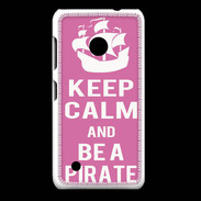 Coque Nokia Lumia 530 Keep Calm Be a Pirate Rose