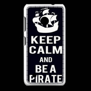 Coque Nokia Lumia 530 Keep Calm Be a Pirate Noir