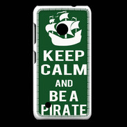 Coque Nokia Lumia 530 Keep Calm Be a Pirate Vert