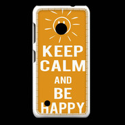 Coque Nokia Lumia 530 Keep Calm Be Happy Orange