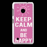 Coque Nokia Lumia 530 Keep Calm Be Happy Rose