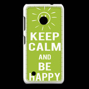 Coque Nokia Lumia 530 Keep Calm Be Happy Vert pomme