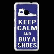 Coque Nokia Lumia 530 Keep Calm Buy Shoes Bleu
