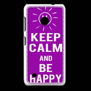 Coque Nokia Lumia 530 Keep Calm Be Happy Violet
