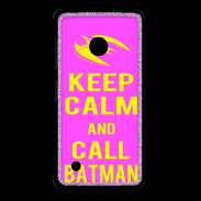 Coque Nokia Lumia 530 Keep Calm Call Batman Rose