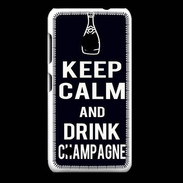 Coque Nokia Lumia 530 Keep Calm Drink champagne Noir