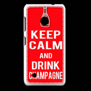 Coque Nokia Lumia 530 Keep Calm Drink champagne Rouge