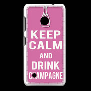 Coque Nokia Lumia 530 Keep Calm Drink champagne Rose