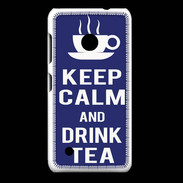 Coque Nokia Lumia 530 Keep Calm Drink Tea Bleu