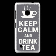 Coque Nokia Lumia 530 Keep Calm Drink Tea Gris