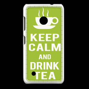 Coque Nokia Lumia 530 Keep Calm Drink Tea Vert pomme