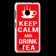 Coque Nokia Lumia 530 Keep Calm Drink Tea Rouge